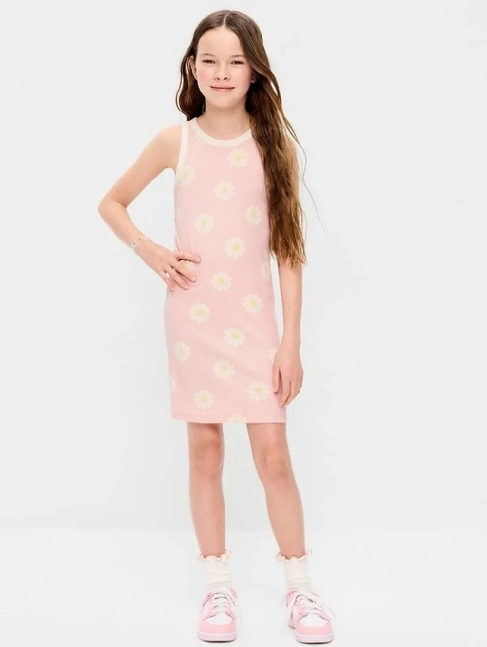 Old Navy Daisy Printed Ribbed Tank Dress (SizeM/8)